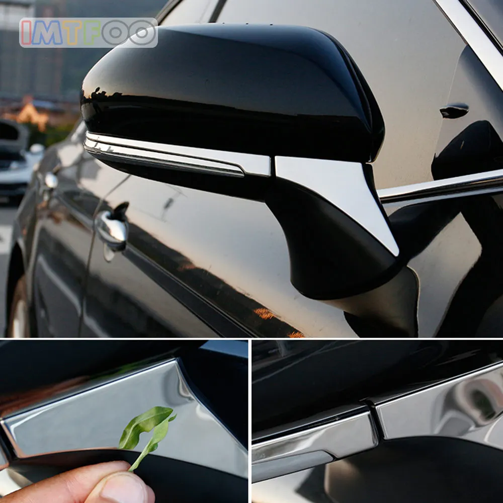 Зеркало заднего вида из нержавеющей стали с декоративной отделкой для TOYOTA CAMRY 2018