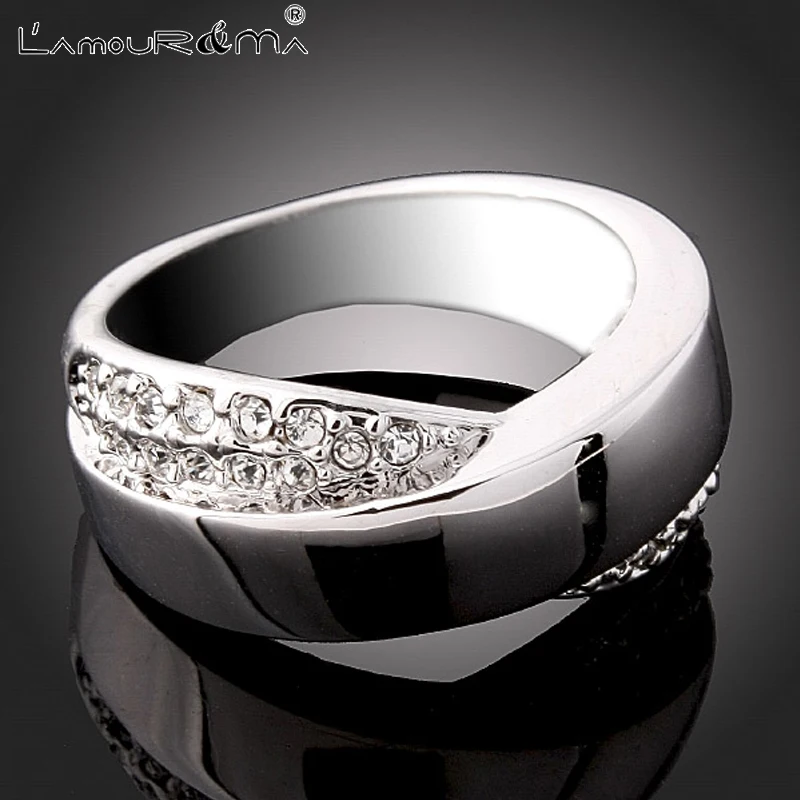 

L'Amour&Ma Rings For Women Luxury Vintage Fashion Silver Zirconia Wedding Engagement Ring Designer Jewelry Accessories Gift