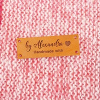 leather tags personalized tags knit labels custom name handmade personalized name custom design gift pb1619