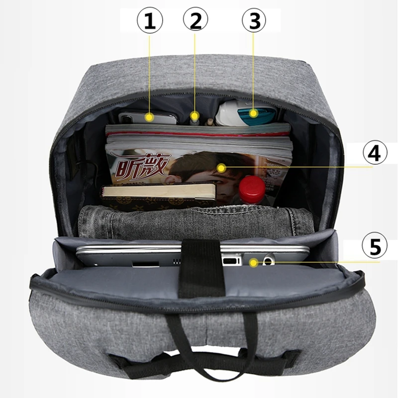 Мужской водонепроницаемый рюкзак для ноутбука 15 6 дюйма с защитой от кражи |