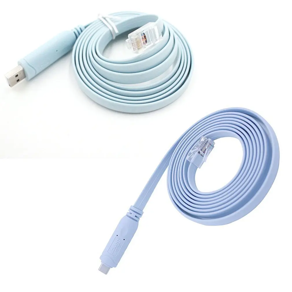 

USB/Type-C To RJ45 Cable USB To Serial/Rs232 Console Rollover Cable For Cisco Route USB2.0 Interface To RJ45 Crystal Head Line