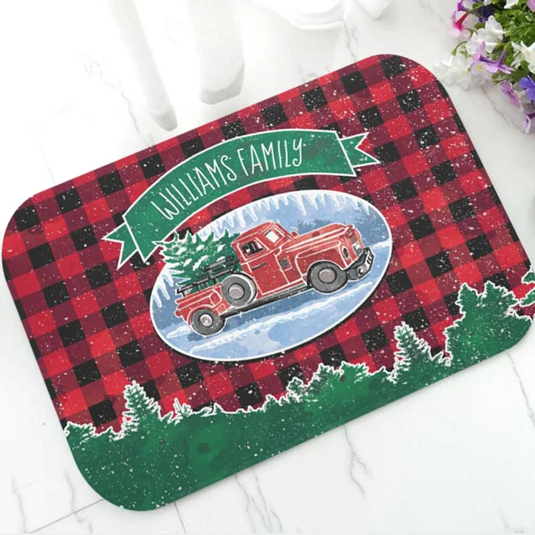 Веселая Новинка Рождественский Винтажный Грузовик персонализированный дверной