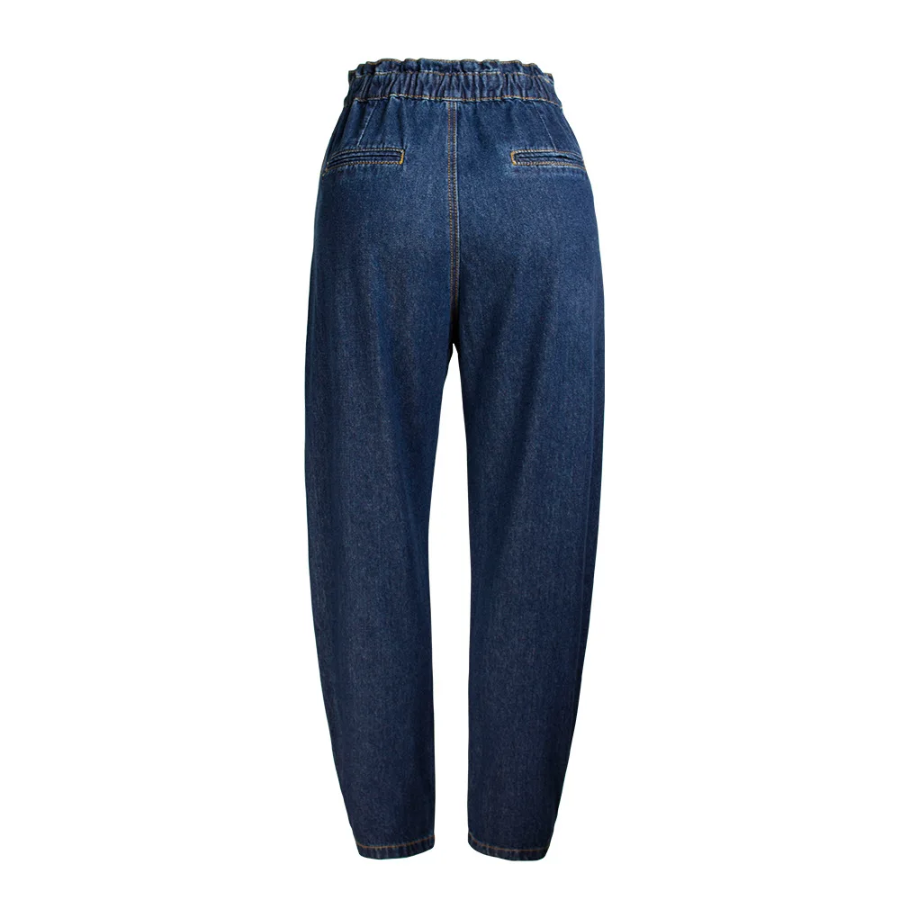 Свободные женские джинсы с высокой талией летние новые свободные штаны для папы |
