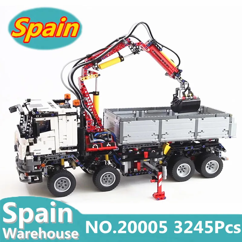 20005 Lepinblocks Technic 20005 автокран Mk II Arocs строительные блоки для грузовиков набор 42009 42043 детские игрушки для детей подарок King Bricks - Цвет: 20005