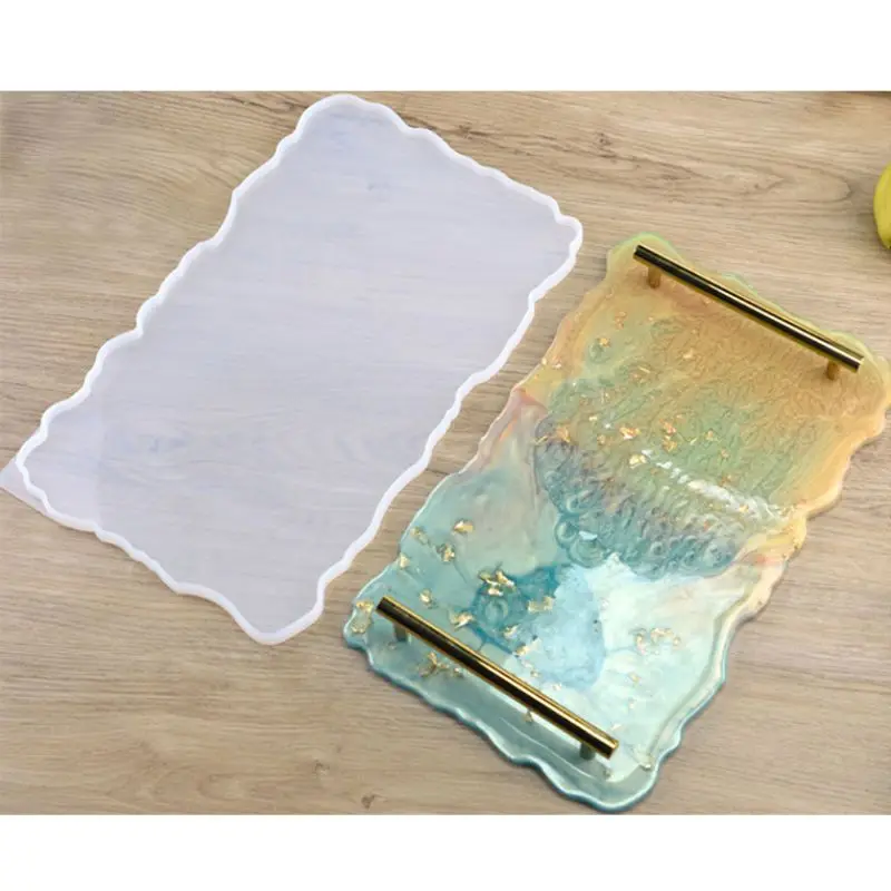 

Big Rectangle Plate Resin Mold Oversized Fruit Disc Tray Resin Mold Transparent Flexible Silicone Molds Art Craft Tools