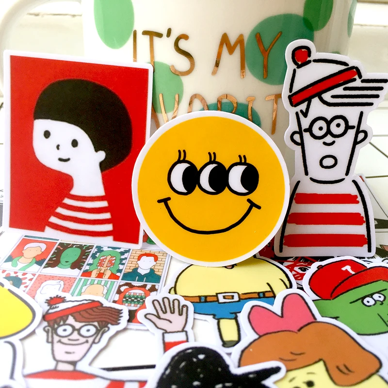 

21PCS Funny and cute Stickers Crafts And Scrapbooking stickers book Student label Decorative sticker kids toys