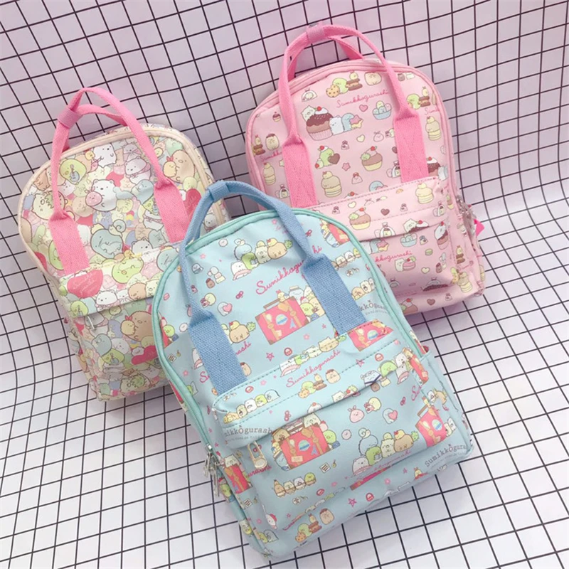 Милый мультяшный рюкзак из искусственной кожи для девочек школьный ранец