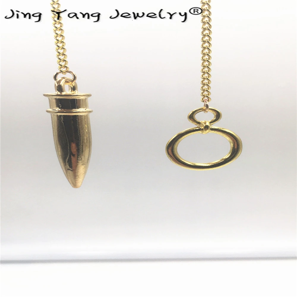 

Metalen Reiki Slinger Koperen Wichelroede Healing Piramide Hanger Charms Chakra pendulo Chrome gold Amulet pendulos para radiest