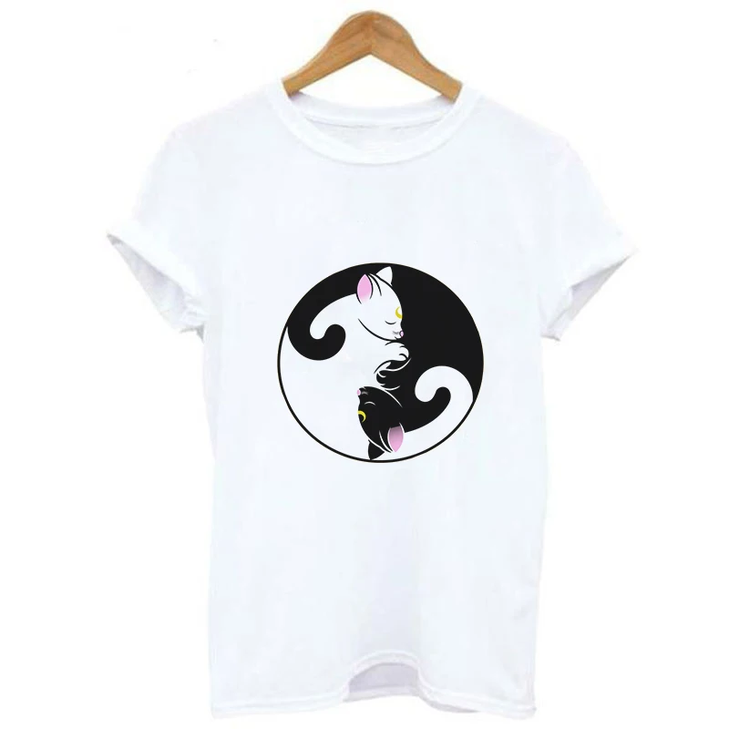 Harajuku Sailor Moon T Shirt New Fashion Pattern Streetwear Tops Loose Short Sleeve Women Tshirt Kawaii Print Couple Clothes