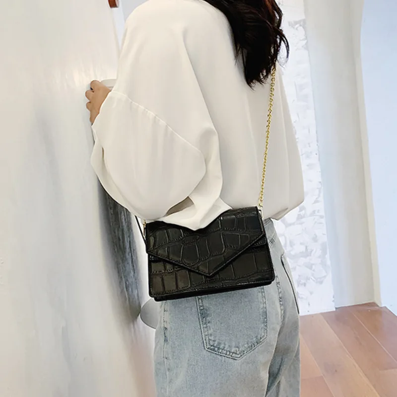 Брендовые роскошные сумки через плечо из искусственной кожи с крокодиловым