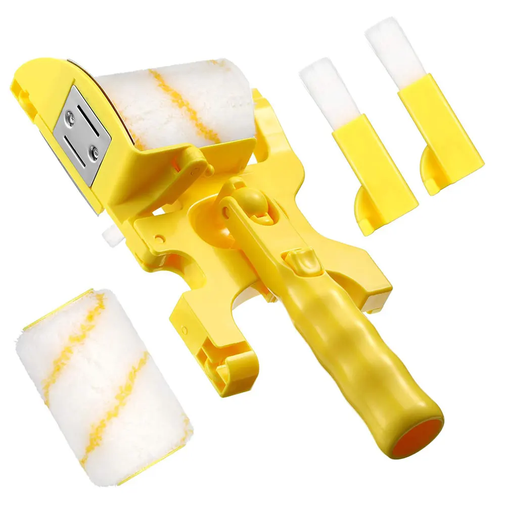

Clean-Cut Paint Edger Roller Brush Multifunctional Roller Paint Brush Clean-Cut Paint Edger Wall Painting Roller Brush Set Tool