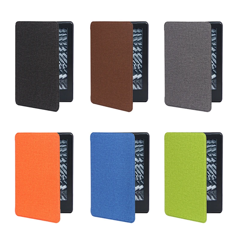 Тканевая текстура защитная оболочка ультра тонкий смарт PU кожаный чехол для Amazon
