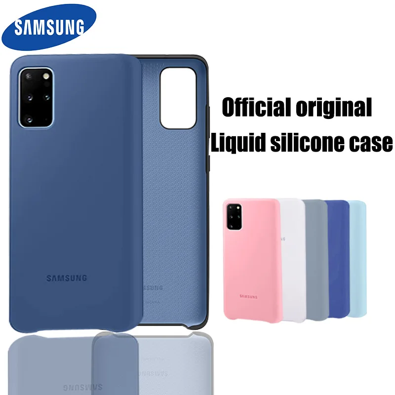 Чехол для Samsung S20 Plus официальный оригинальный шелковистый силиконовый чехол