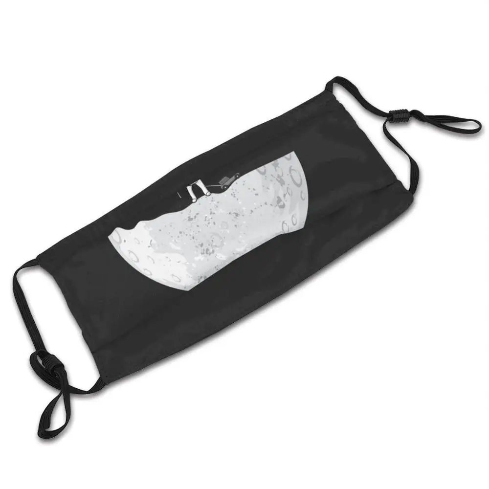 

All Done With The Dust! Anti Pollution Dust Face Mask Washable And Reusable Pm2.5 Black Mask Space Moon Space Lovers Astronaut