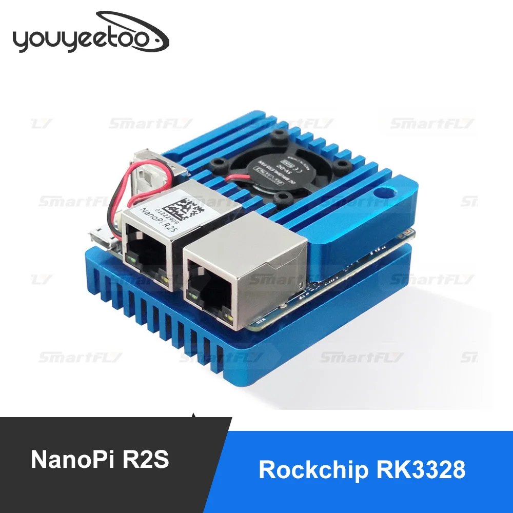 Портативный мини-роутер для путешествий FriendlyElec Nanopi R2S OpenWRT с портами Ethernet двумя