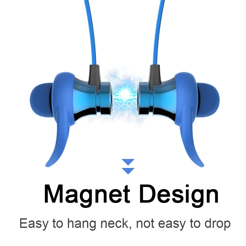 Магнитный наушник с функцией Bluetooth 5 0 Беспроводной Бас Спорт стерео наушники