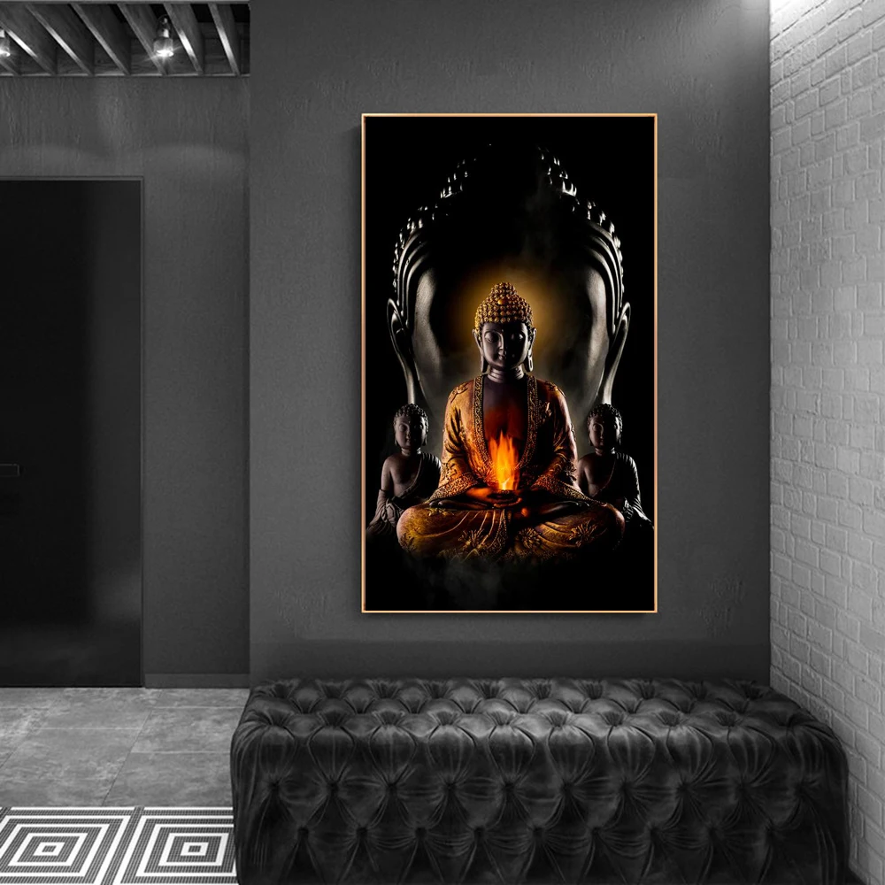 Настенная Картина на холсте современная картина будды искусство фотообои декор