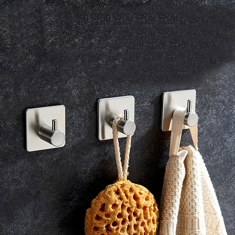 Настенные Крючки из нержавеющей стали 304 водонепроницаемая клейкая вешалка для