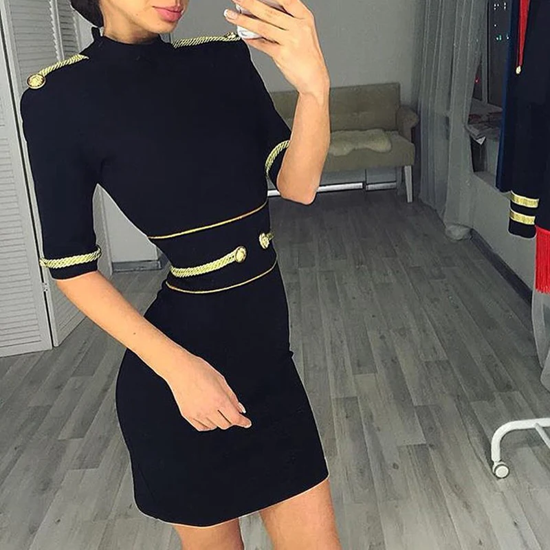 INDRESSME 2018 Новое Женское облегающее сексуальное Бандажное платье с коротким