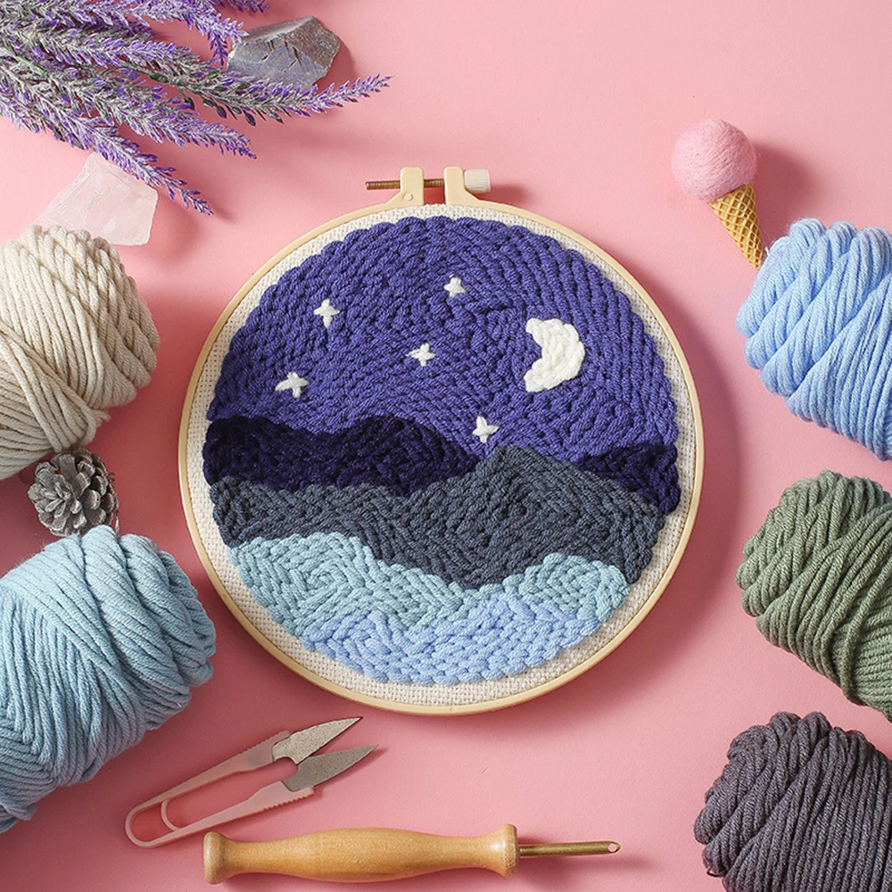 2020 DIY шерстяные наборы для вышивки детей новые крестиков Набор пейзажа игл