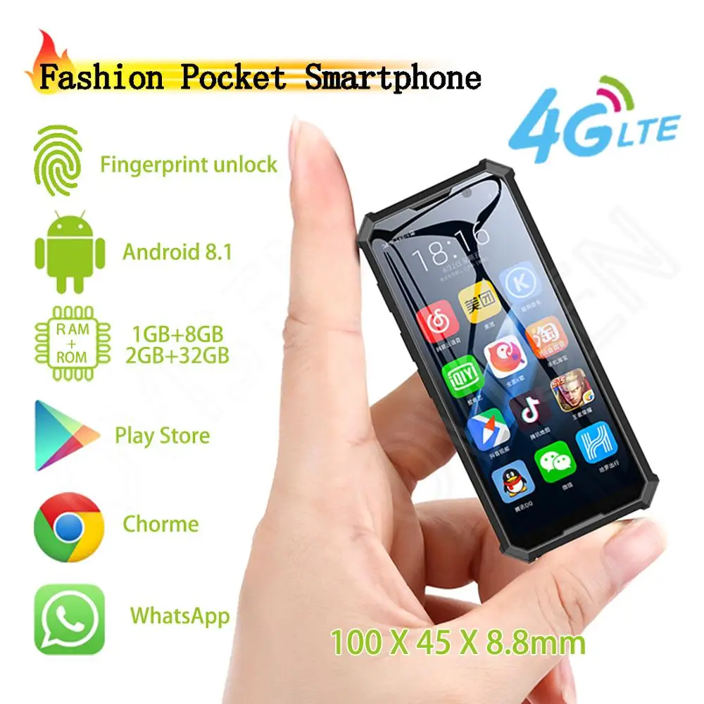 Melrose 2019END карман Android смартфон 3 5 ''с функцией отпечатка пальца ID Face Сверхтонкий