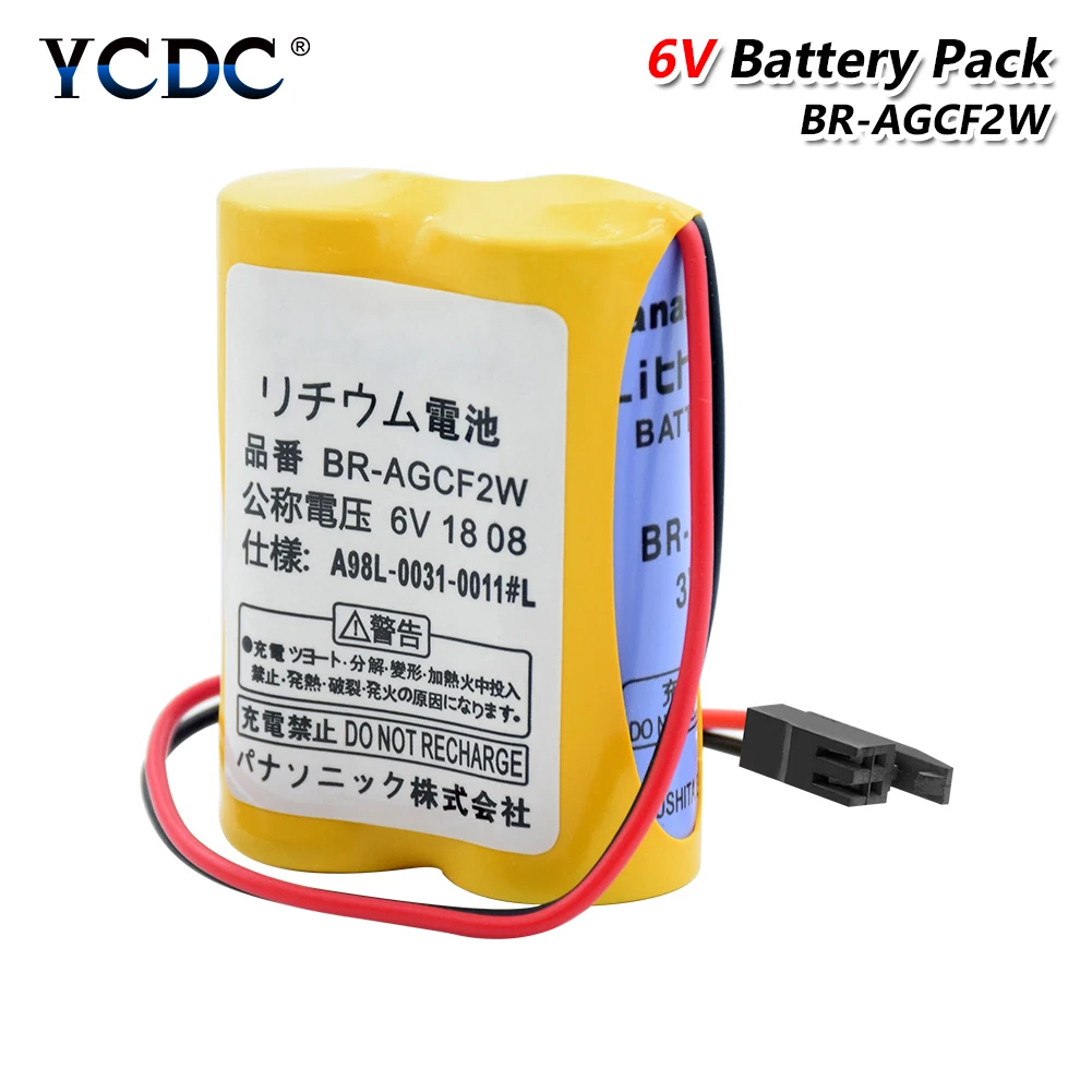 6V 2200mAh Новый BR AGCF2W Батарея литий ионный сухой A98L 0031 0011With черная заглушка для ЧПУ