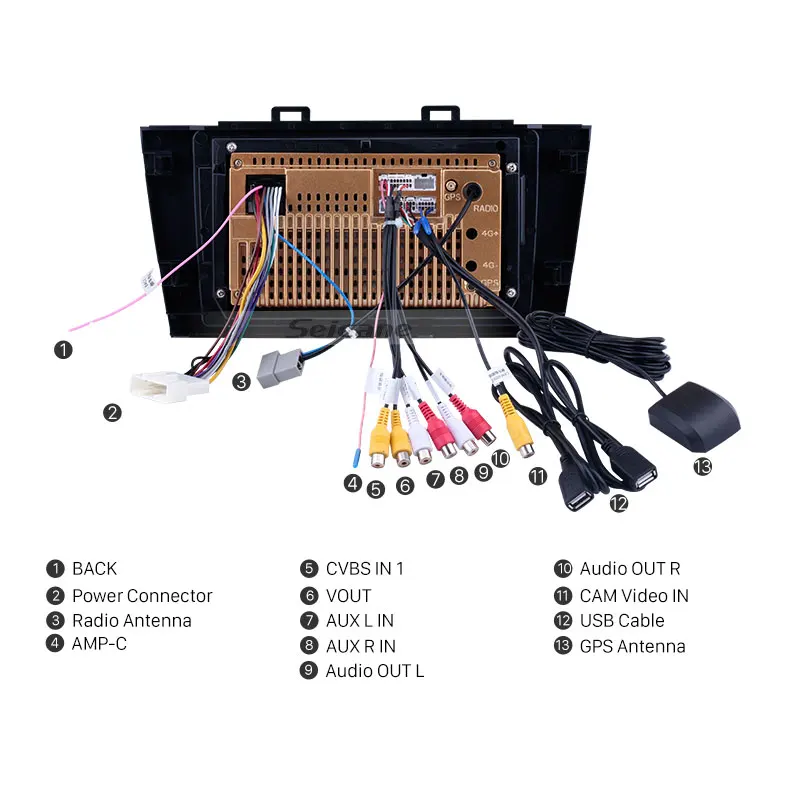 Автомобильный мультимедийный плеер Seicane 9 дюймов Android 1 GPS для Subaru Legacy 2015 2016 2017 2018