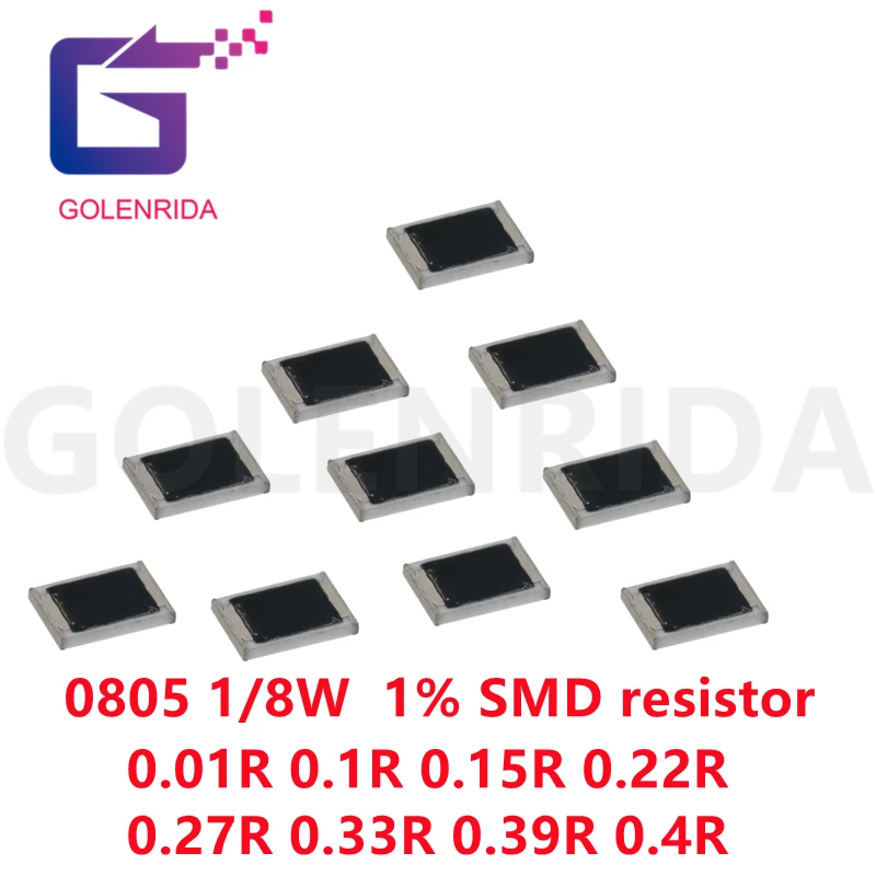 100 шт. 0805 1/8 Вт SMD резистор 1% 0.01R 0.1R 0.15R 0.22R 0.27R 0.33R 0.39R 0.4R R010 R100 R150 R220 R270 R330 Ом|Резисторы|