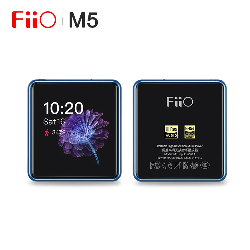 FiiO M5 HiFi аудио AK4377 384khz-32 бит/DSD128 без потерь Hi-Res Bluetooth портативный музыкальный плеер MP3 USB DAC LDAC/AAC/aptX HD/aptX