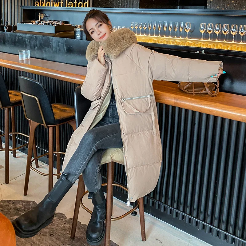 Winter Coat Women Mid-length Over The Knee New 2021 Korean Version Loose Jacket