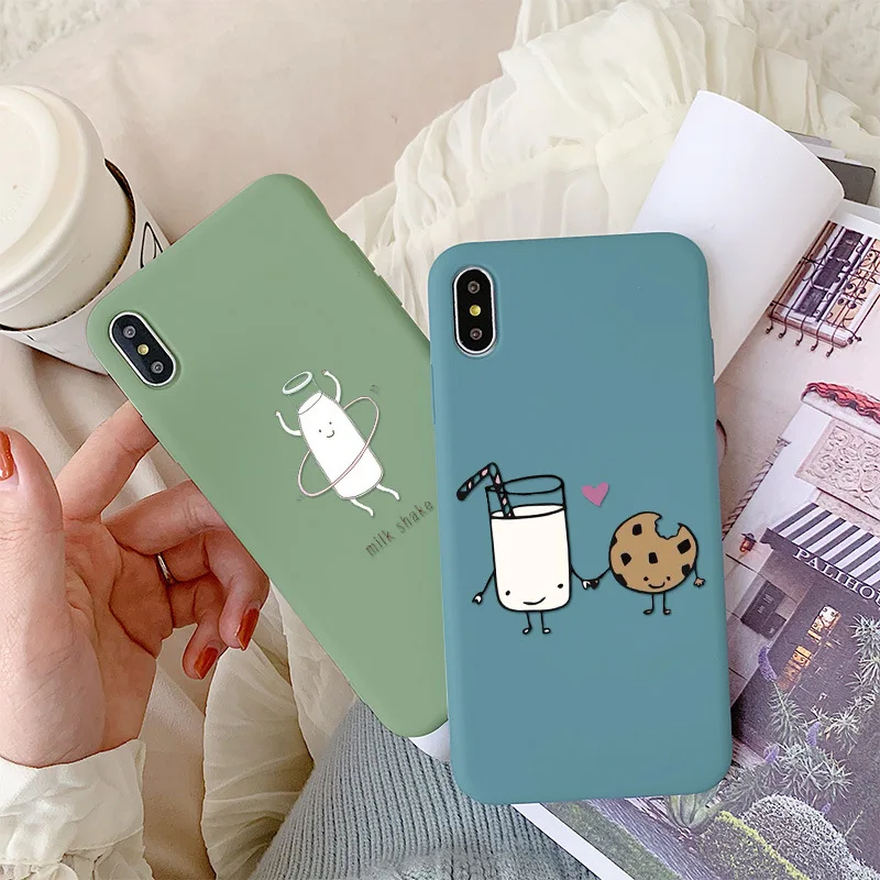 GYKZ милый мультяшный чехол для iPhone 7 12 11 XS MAX XR X 8Plus с принтом молочного печенья кофе