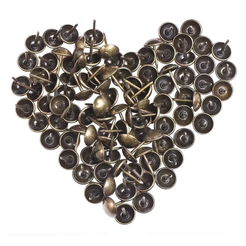 Промо акция! Гвозди для обивки античные медные мебельные гвозди пальцы 11x17 мм 120