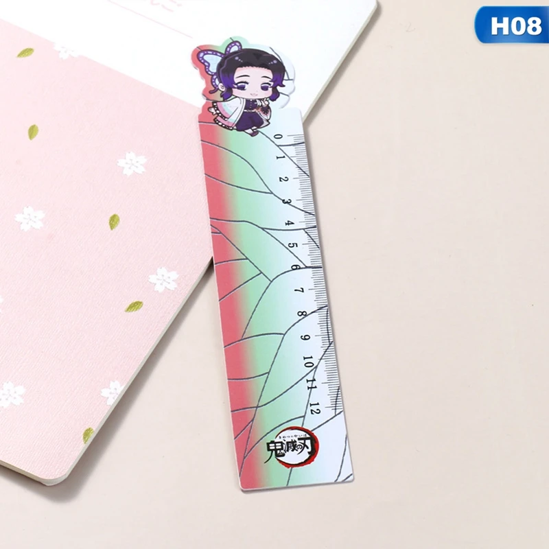 

Anime Demon Slayer: Kimetsu No Yaiba Kamado Tanjirou Cosplay Ruler Measuring Scale Student Cartoon Measure Ruler Stationery Gift