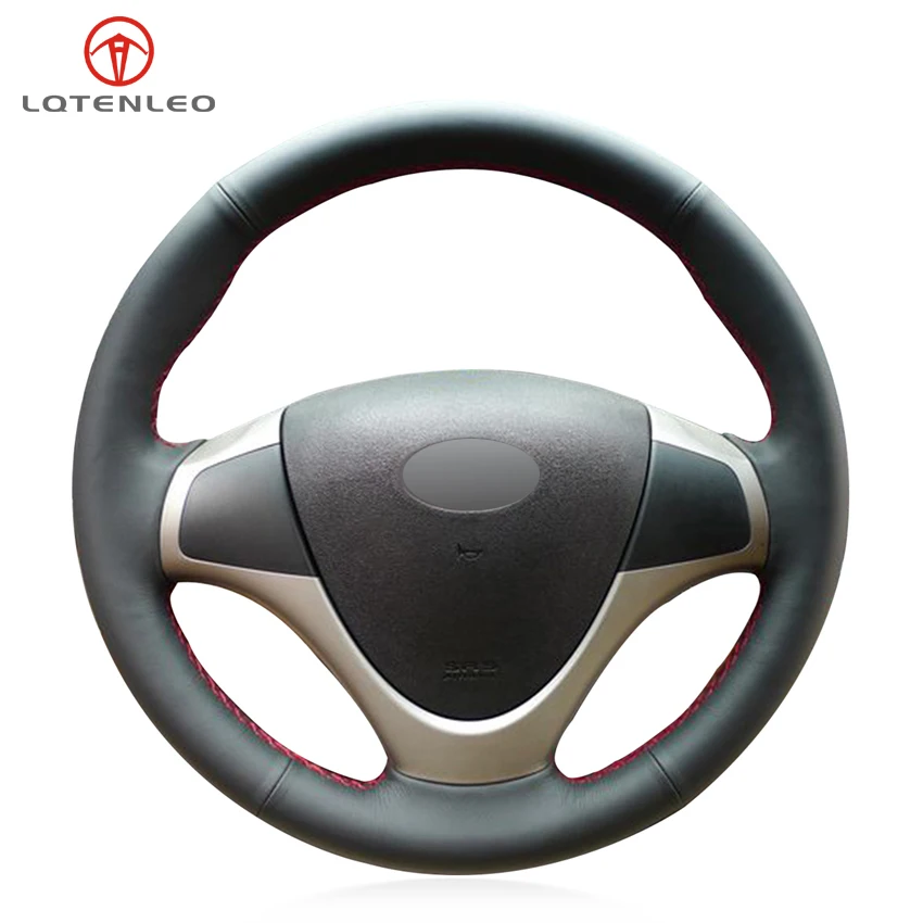 LQTENLEO Black PU Artificial Leather Sew Car Steering Wheel Cover For Hyundai i30 2009 2010 2011 Elantra Touring 2010 2011 2012