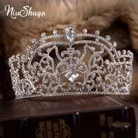 niushuya oversize tiaras crown super large headpiece luxury vintage clear crystal quinceanera brial crown tiara hair accessory