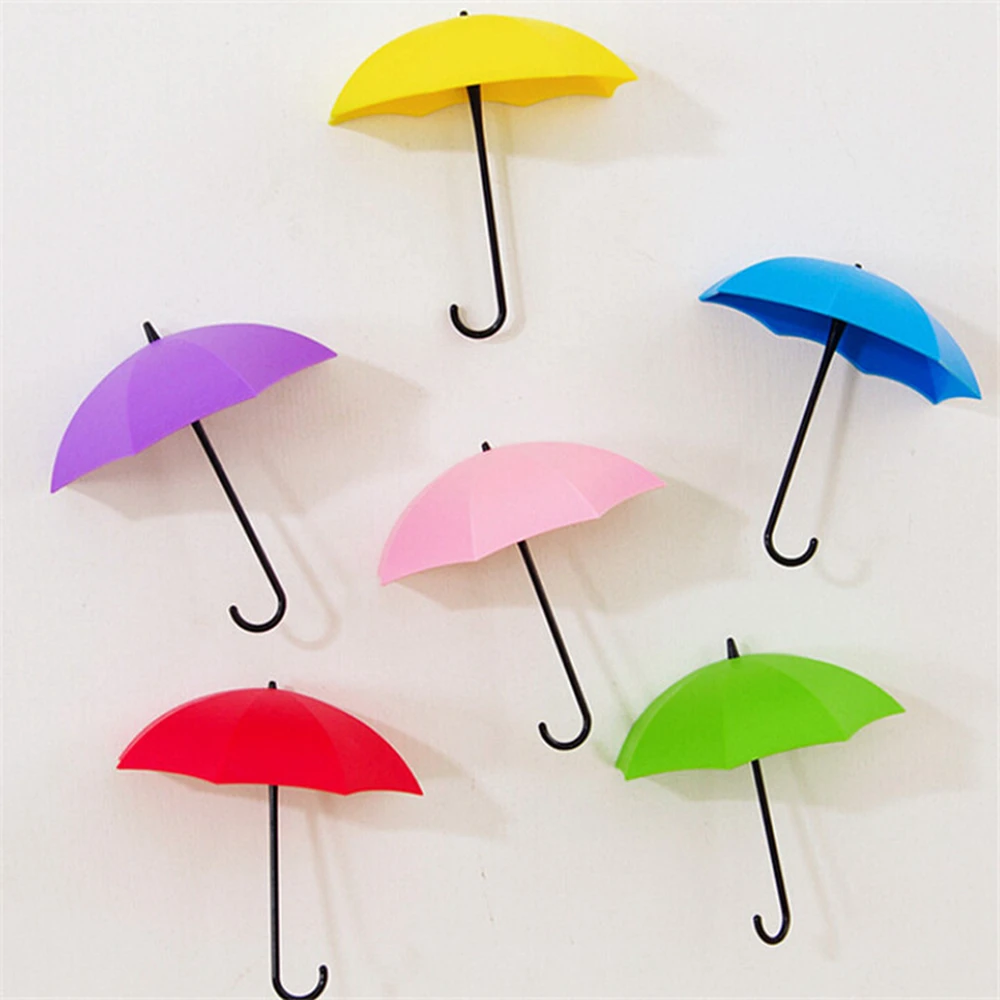3 шт./компл. цветной настенный крючок для зонтика ключ держатель волос Органайзер