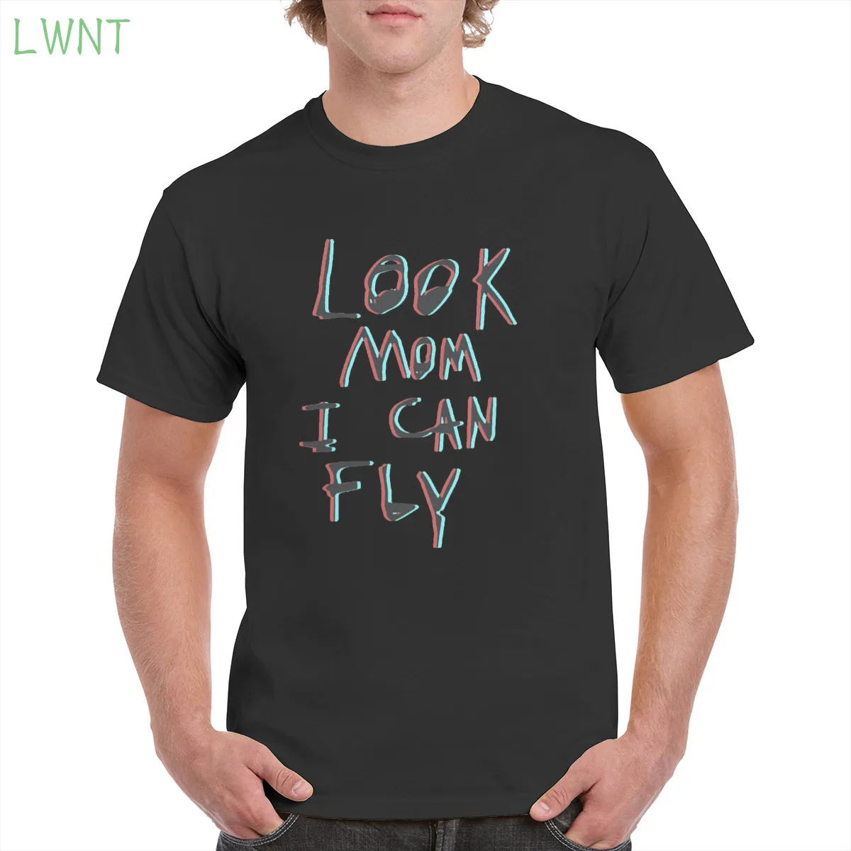

100% Cotton Travis Scott Look Mom I Can Fly T shirt Top Harajuku Aesthetic T-shirt Oversized clothes Female/Man