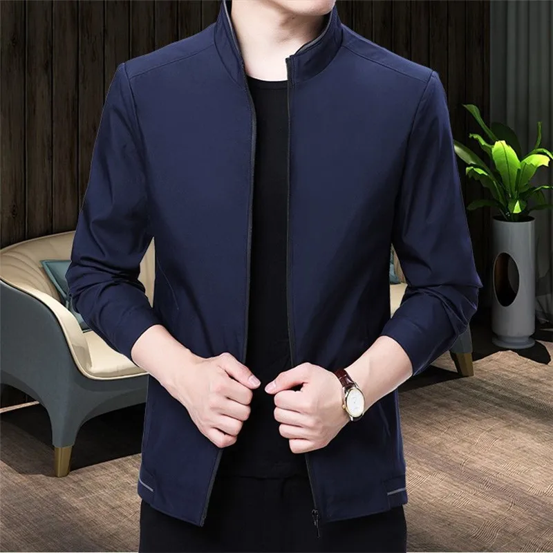 

2019 Brand Mens Bomber Jacket Thin Men Baseball Jackets Coat Solid Color Casual Jacket Overcoat For Male Clothing