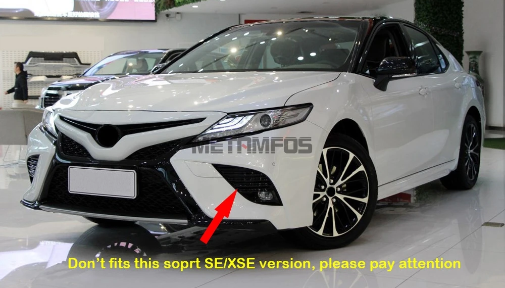 Для Toyota Camry LE XLE красный углеродного волокна передняя Центральная решетка гриль литья отделка внешние аксессуары для стайлинга автомобилей