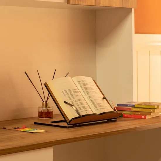 

Modern Vigo Wood Book Reading Stand Teak Mdf Slim coffe table table basse