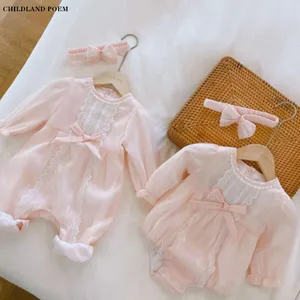 Baby Girls Romper Spring Lace Princess Baby Clothes Newborn 1st Birthday Party Baby Girls Clothes In