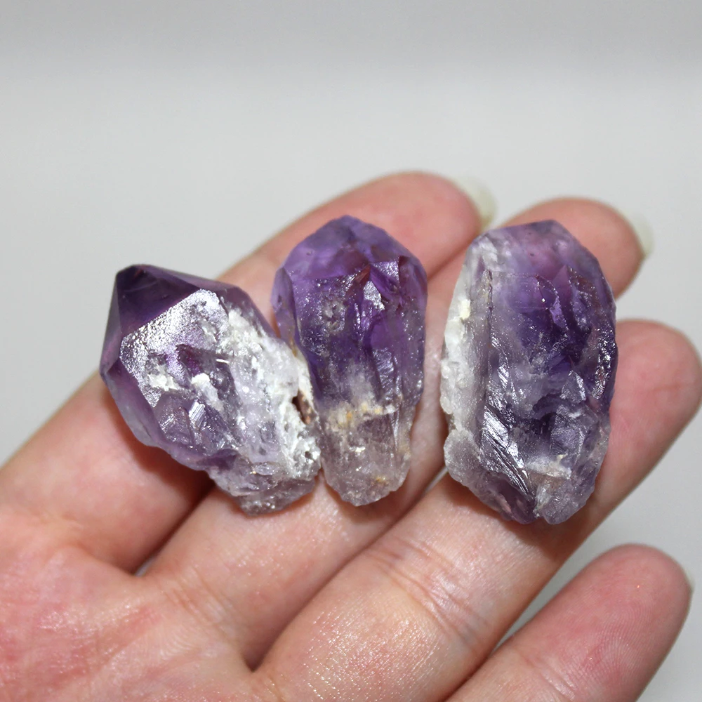 50 г/пакет натуральный аметист зуб гравий Фиолетовый Кристалл Power stick
