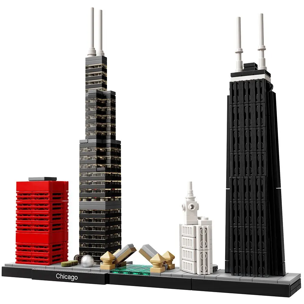chicago skyline Городская архитектура, мини-уличный блок, Чикаго, Венеция, Париж, сделай сам, строительная игрушка для детей, совместима - Цвет: chicago skyline