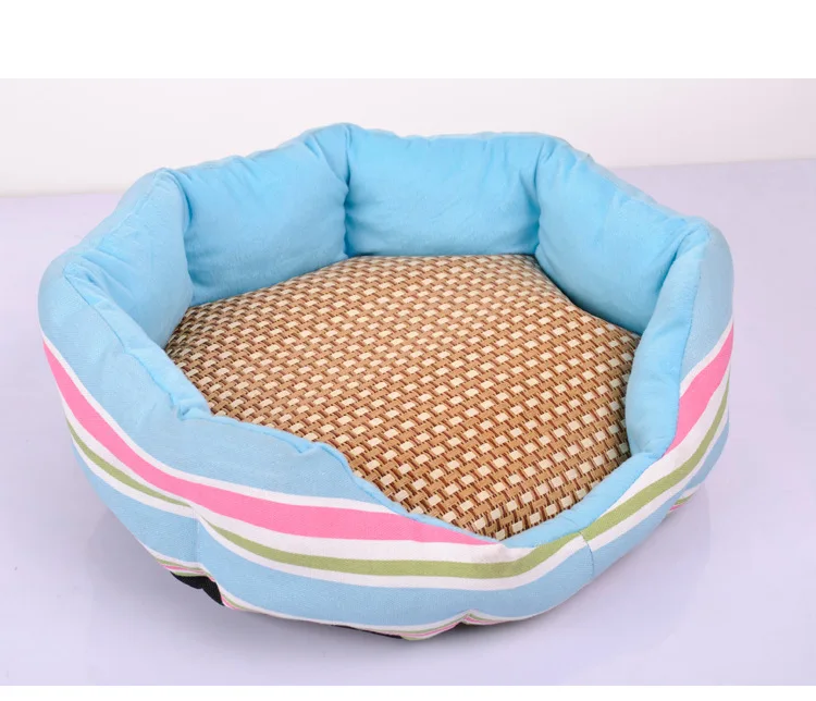 Dog Pet Breathable Sleeping Mat Bed Puppy Cat Doggie Cooling Pad Cushion Oval Grid Bamboo Mats High Quality | Дом и сад
