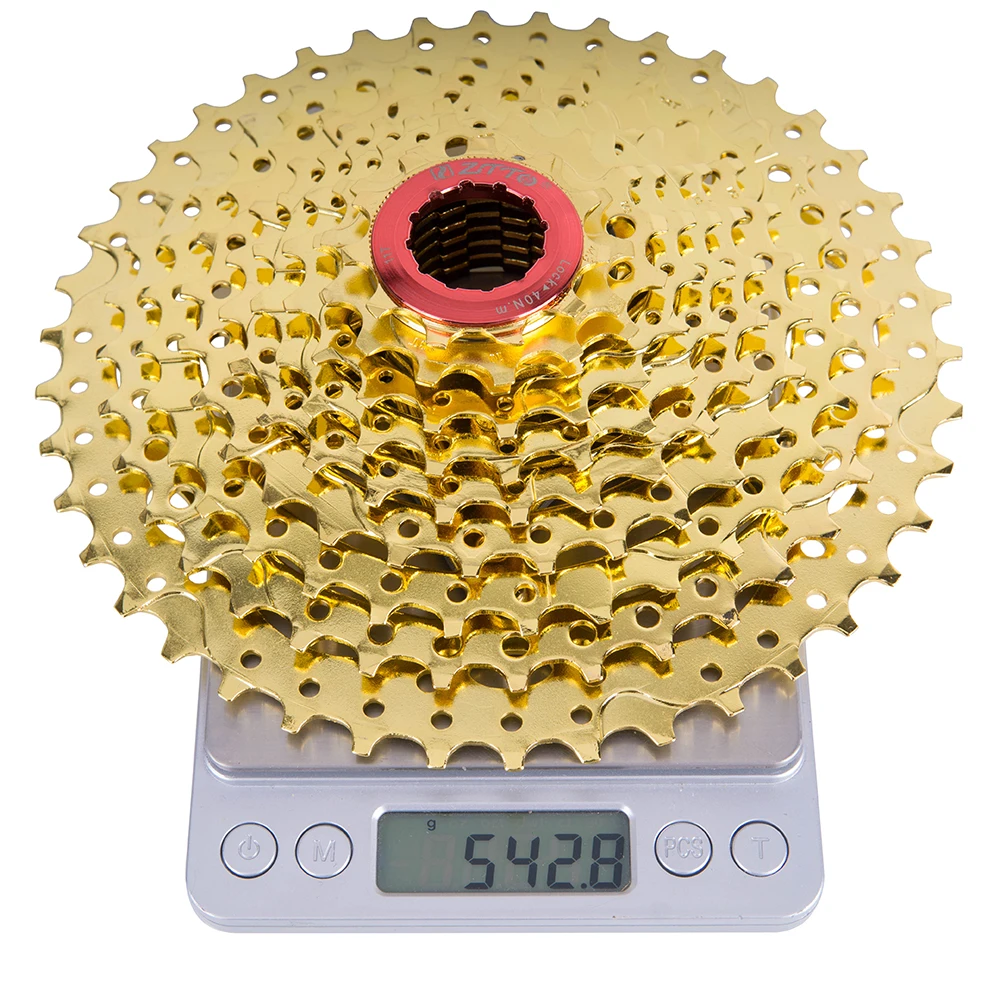 

ZTTO MTB 10S 11-42T Cassette Gold 10 Speed Freewheel Gear Sprocket Mountain Bike Bicycle Steel Golden Cog for parts System