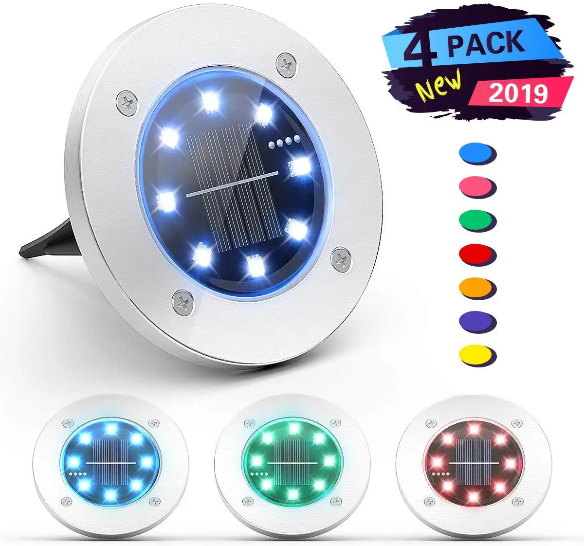 Новый дизайн Горячая Солнечная 8LED садовый светильник наружные наземные