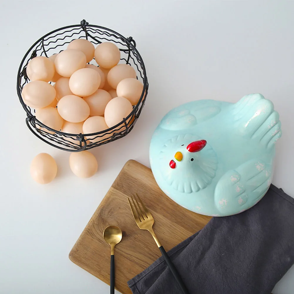 Керамический Железный Держатель для яиц корзина из проволоки курицы креативная
