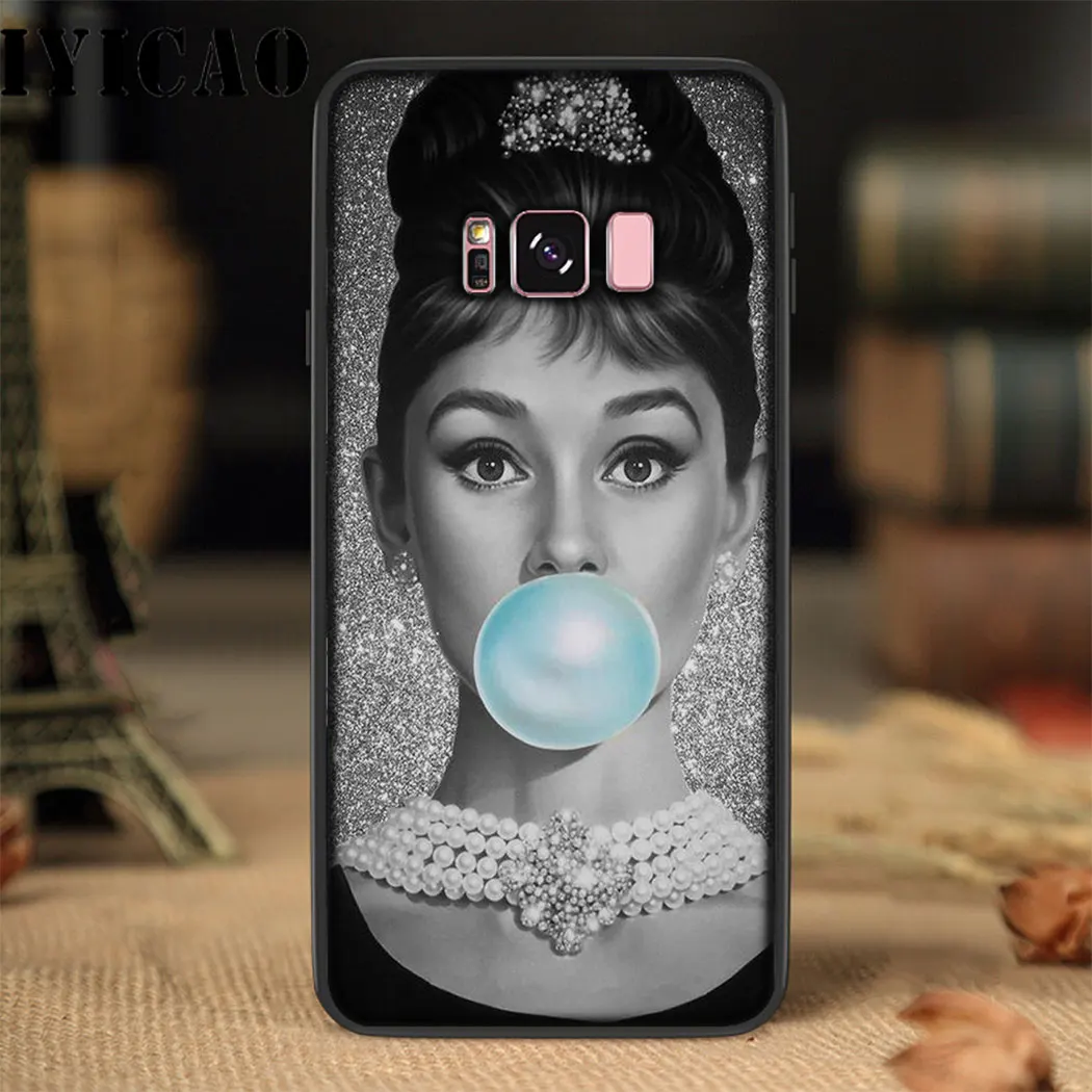 IYICAO Одри Хепберн Мягкий силиконовый чехол для Samsung Galaxy S6 S7 Edge S8 S9 S10 Plus S10e Note 8 9 J6 |