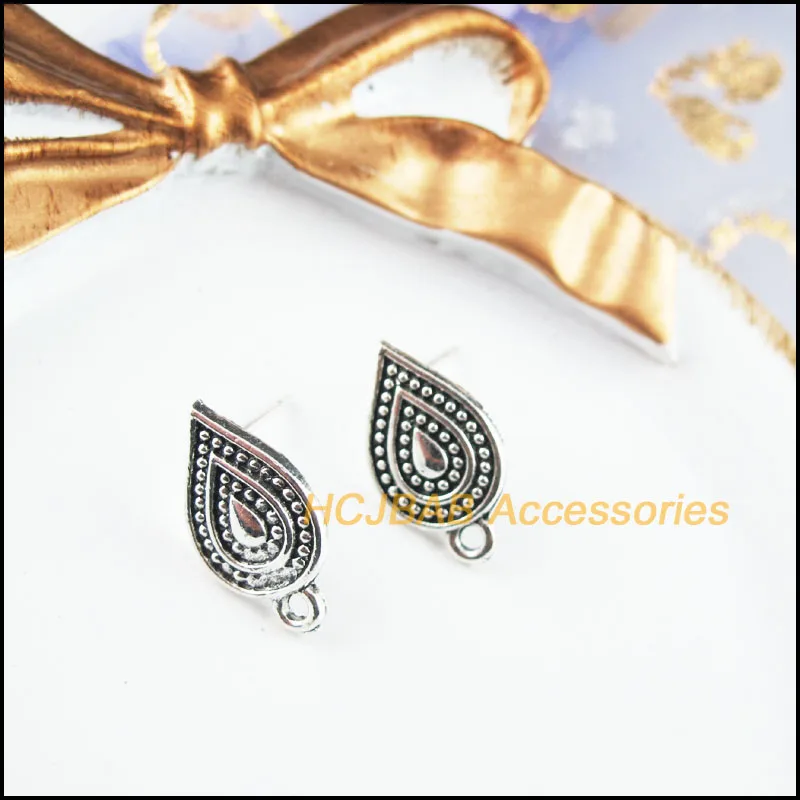 Модная обувь на каблуке 10 Новый Слеза Выводы тибетский серебристый цвет цветок