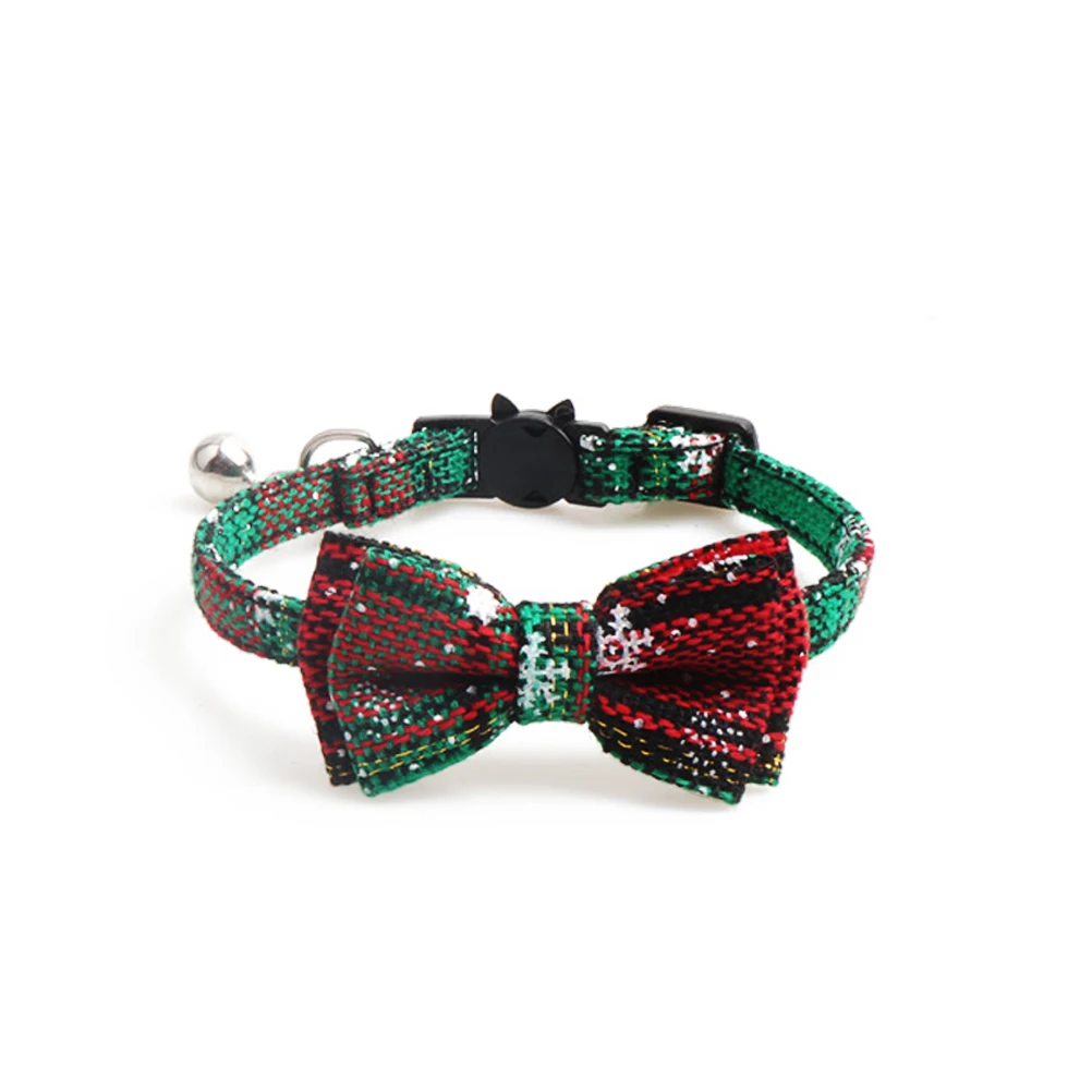 Рождественский ошейник для домашних животных с колокольчиком регулируемый